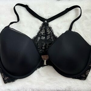 ADORE‎ ME Women’s Celebrana Solution Bra  Black Lace Racerback Front Close 34DDD